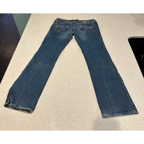 Sang Real By Miss Me "Only The Chosen" Stretch Bootcut Jeans Sz 31 Embellished!! - Picture 4 of 6